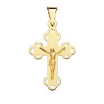 18K CRUZ ORO AMARILLO CON CRISTO 34X22 MM