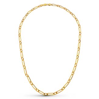 18K CADENA ORO AMARILLO CARTIER HUECA 50CM 4,5 MM