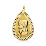 9K MEDALLA ORO AMARILLO VIRGEN NIÑA LIGERA 20X13 MM