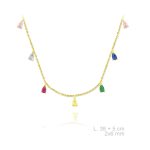 Gargantilla plata de ley circonitas