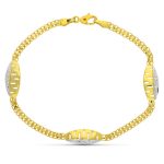 18K PULSERA ORO BICOLOR COMUNION CIRCONITA 17CM
