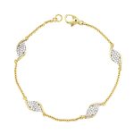 18K PULSERA BICOLOR CIRCONITAS