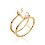 Anillo bañado en oro 18k