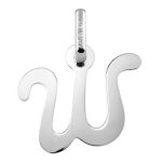 COLG. BOMBEADO MOD. 536 LETRA W PLATA 925/000