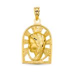 18K MEDALLA ORO AMARILLO VIRGEN NIÑA 23X15 MM