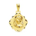 18K MEDALLA ORO AMARILLO VIRGEN NIÑA 19X16 MM