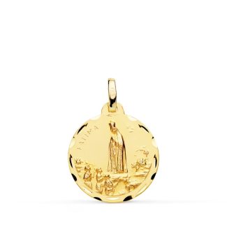18K MEDALLA ORO AMARILLO VIRGEN DE FATIMA 18 MM