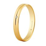 Alianza 3mm con diamante 0.01ct ORO 375/000 (9K)