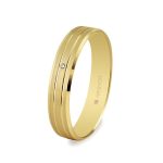 Alianza oro 18k 4 mm con diamante ORO 750/000 (18K)