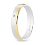 Alianzas Bicolor O.A / O.B c/diamante ORO 750/000 (18K)
