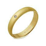 Alianza 4mm con diamante 0.02ct ORO 375/000 (9K)