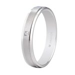 Alianza 4mm con diamante 0.03ct ORO 375/000 (9K)