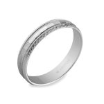 Alianza de plata 4mm facetada (5740115) PLATA 925/000
