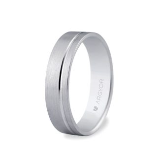 Alianza oro blanco 5mm confort (5B50316) ORO 750/000 (18K)