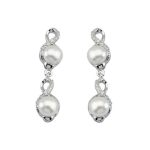 Pendiente plata con perla