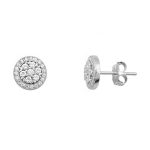 Pendiente orla con circonitas plata de ley 925mm