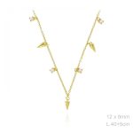 Gargantilla plata pinchos con circonitas