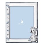 Portafotos Oso chupete bilaminado plata de ley