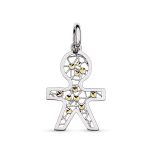 18K COLGANTE ORO BICOLOR NIÑO 29X19 MM