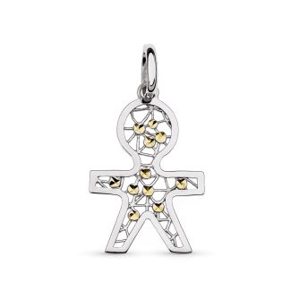 18K COLGANTE ORO BICOLOR NIÑO 29X19 MM