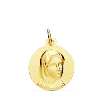 18K MEDALLA ORO AMARILLO MARIA FRANCESA 16 MM