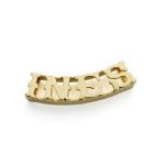 18K COLGANTE NOMBRE PERSONALIZADO ORO AMARILLO 4 LETRAS,