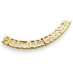 18K COLGANTE NOMBRE PERSONALIZADO 9 ORO AMARILLO LETRAS,