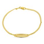 18K ESCLAVA ORO AMARILLO ANCLA 17CM