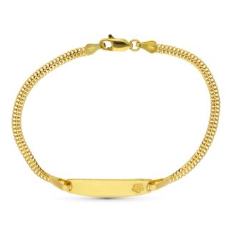 18K ESCLAVA ORO AMARILLO FLOR 17CM