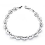 18K PULSERA ORO BLANCO 18,5 CM 7 MM