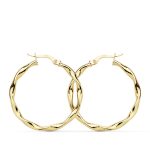 18K AROS ORO AMARILLO BRILLO RETORCIDOS 30X2,5 MM