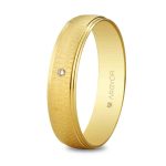 Alianza 4.5mm con diamante 0.01ct ORO 375/000 (9K)