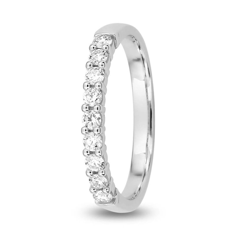 Anillo de compromiso de oro blanco con 9 brillantes 3L006GB2 Argyor Talla 7