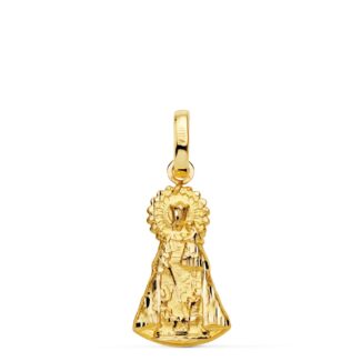 18K MEDALLA SILUETA VIRGEN ORO AMARILLO DE LOS DESAMPARADOS 19X11 MM 1,30 GR