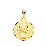 9K MEDALLA ORO AMARILLO MARIA FRANCESA 16 MM
