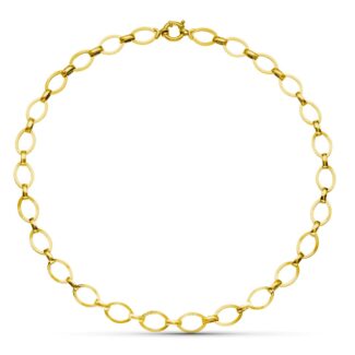 18K GARGANTILLA ORO BICOLOR ESLABONES 8 MM 42CM