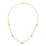 18K GARGANTILLA ORO AMARILLO OSOS 6 MM LARGO 45CM