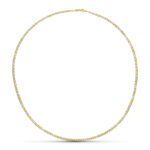 18K CADENA ORO BICOLOR MACIZA ESLABONES 45CM