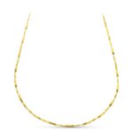18K CADENA ORO AMARILLO TRAMOS HUECA 60CM 2,5 MM