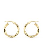 18K AROS ORO AMARILLO RELIADOS LISOS 20X2,5 MM