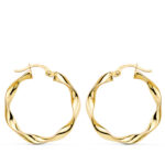 18K AROS ORO AMARILLO RELIADOS LISOS 23,5X2,5 MM