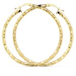 18K PENDIENTES AROS HUECOS CUADRADOS ORO AMARILLO 44 MM