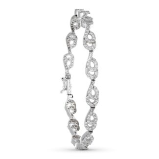 18K PULSERA ORO BLANCO CIRCONITA 19CM