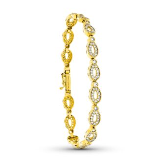 18K PULSERA ORO AMARILLO CIRCONITA 19CM