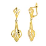 18K PENDIENTES CUBANAS ORO AMARILLO CIERRE CATALAN