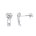 18K PENDIENTES ORO AMARILLO CORAZON 11X5 MM CIERRE TUERCA