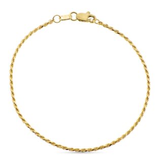 18K PULSERA ORO AMARILLO CORDON SALOMONICO ANCHO 1,5 MM 19CM