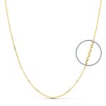 18K CADENA ORO AMARILLO MACIZA FORZADA 45CM 1 MM