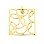 18K COLGANTE ORO AMARILLO CUADRADO CALADO