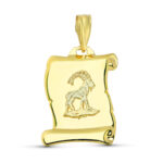 18K HOROSCOPO ORO AMARILLO CAPRICOR 20X14 MM